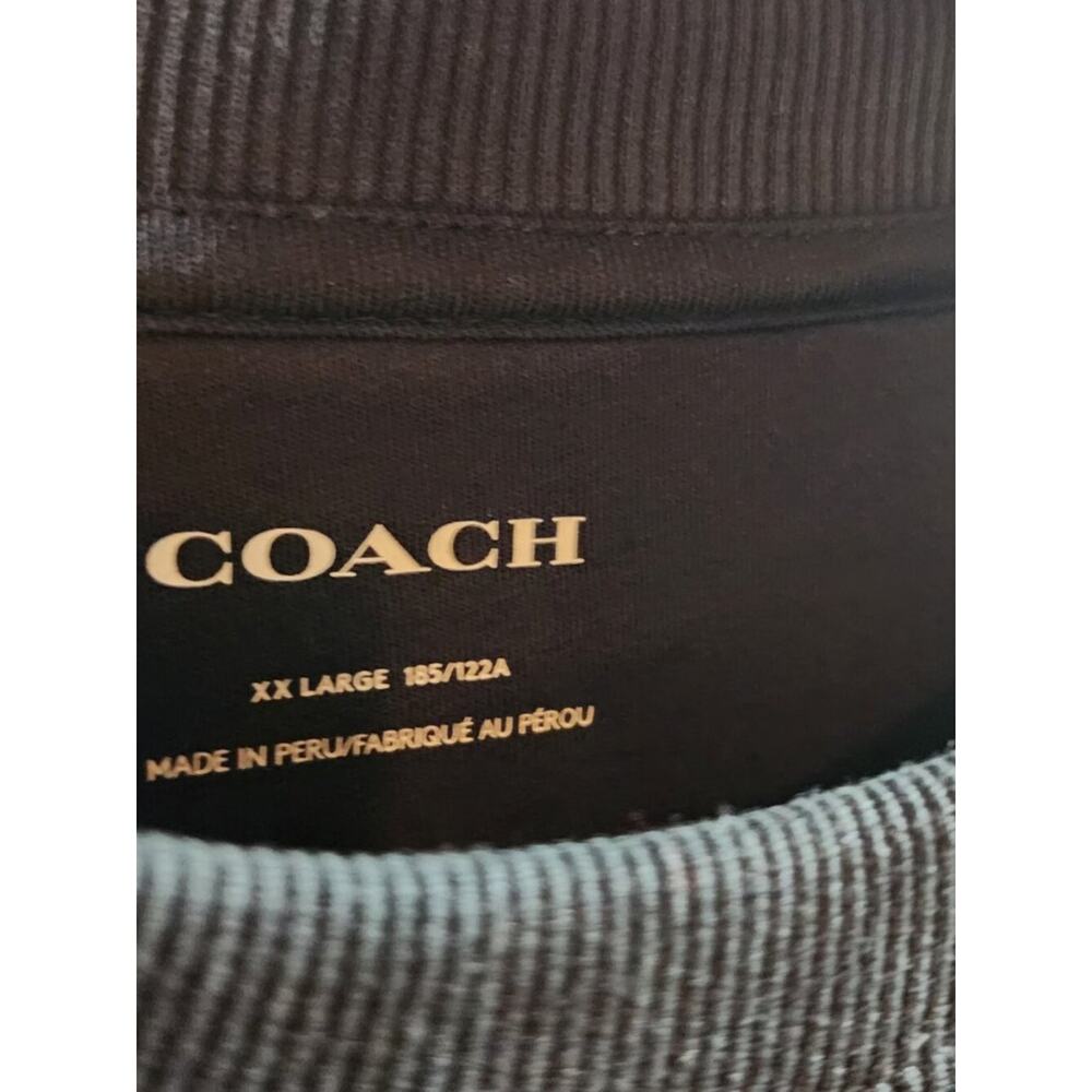 Coach Men's Size XXL Black Crewneck Sweatshirt Wild Print Sleeve Logo NWT - Picture 2 of 6